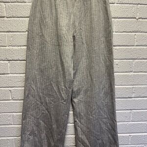 Gray Wide Leg Pants with Classic Fit